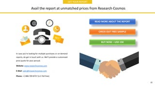 10
GET YOUR REPORT
Avail the report at unmatched prices from Research Cosmos
In case you’re looking for multiple purchases...