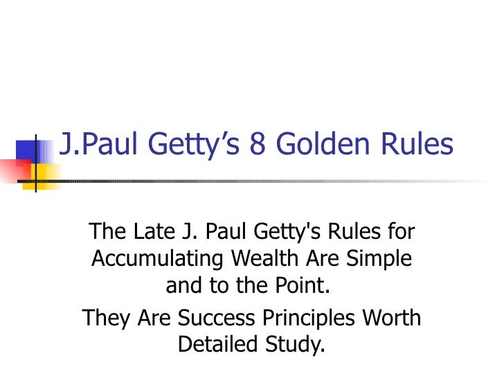 Download J paul getty 3 principles Desktop Wallpaper Free