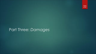 Part Three: Damages
22
 