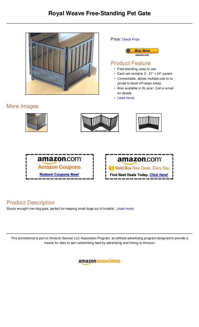 Royal weave free standing pet gate