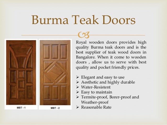 Royal Wooden Doors Bangalore Supplier Of Burma Teak Doors