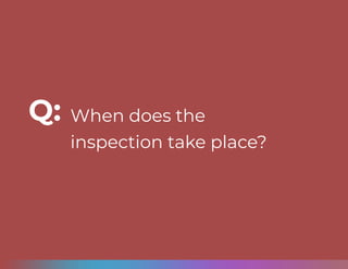 When does the
inspection take place?
Q:
 