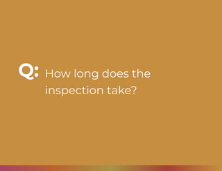 How long does the
inspection take?
Q:
 
