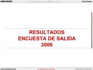 RESULTADOS ENCUESTA DE SALIDA 2006 
