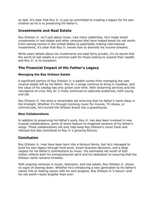 Roy Orbison Jr. Net Worth_ The Legacy of Music and Money.docx