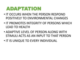 Roys adaptation theory | PPTX