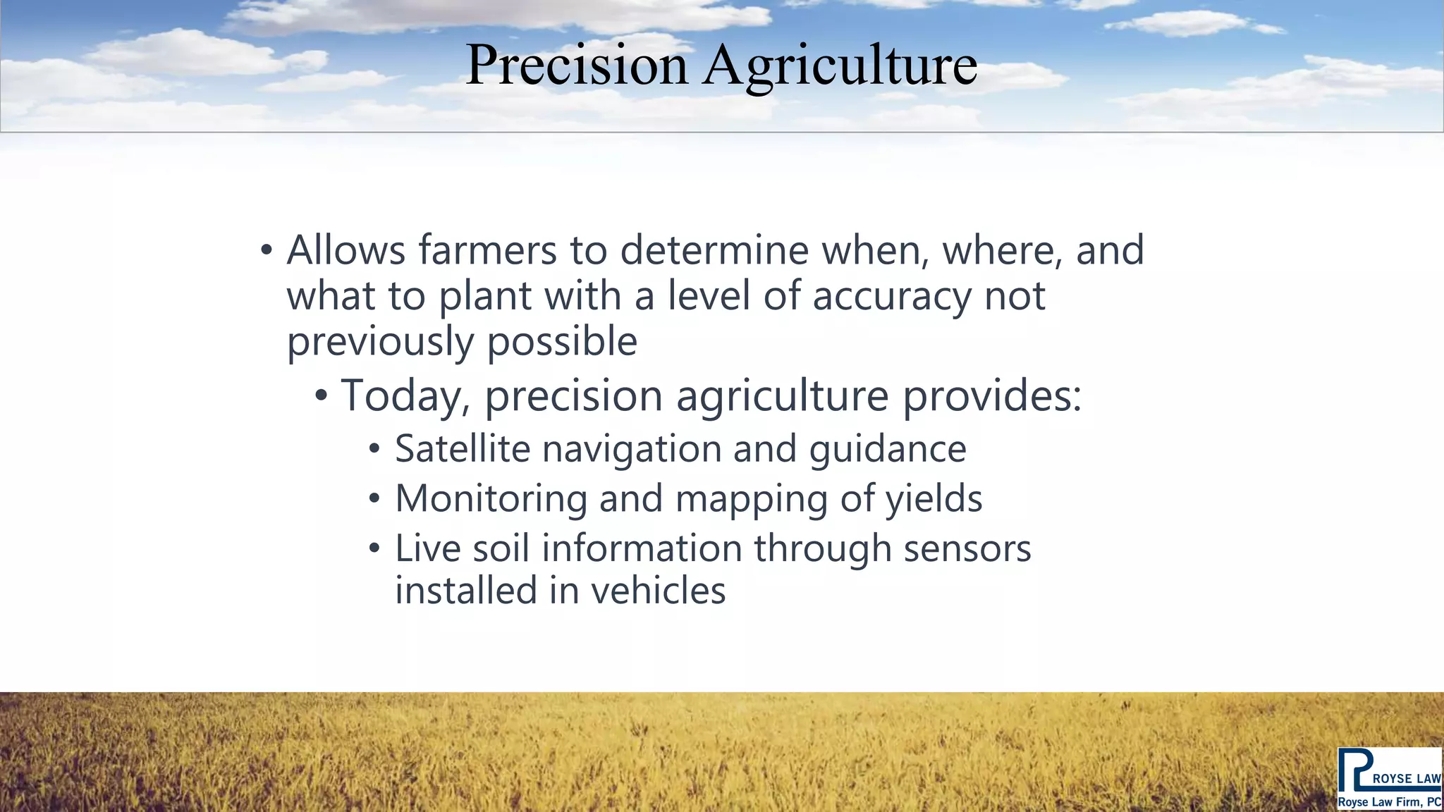 Agtech Industry Overview And Investment Ppt