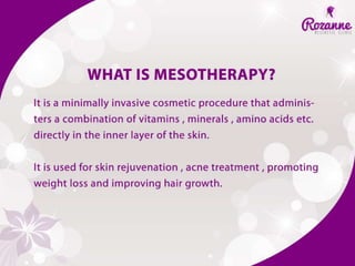 All about Mesotherapy 