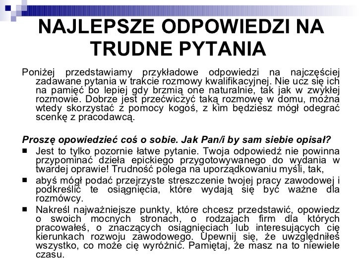 Rozmowa kwalifikacyjna