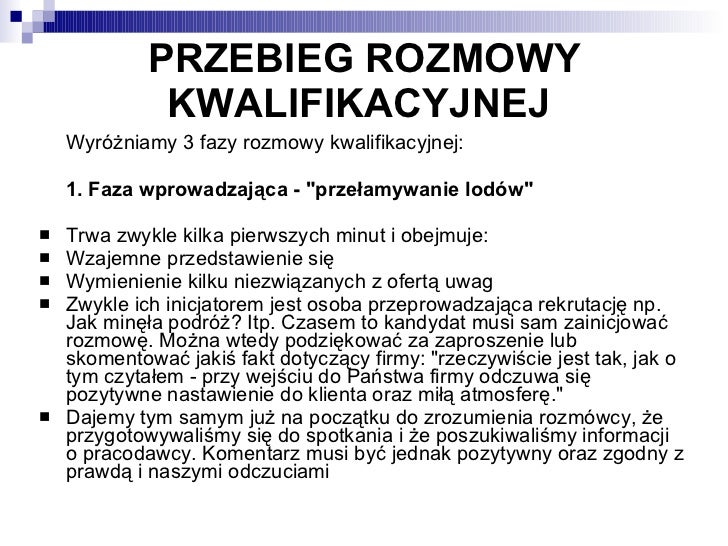 Rozmowa kwalifikacyjna