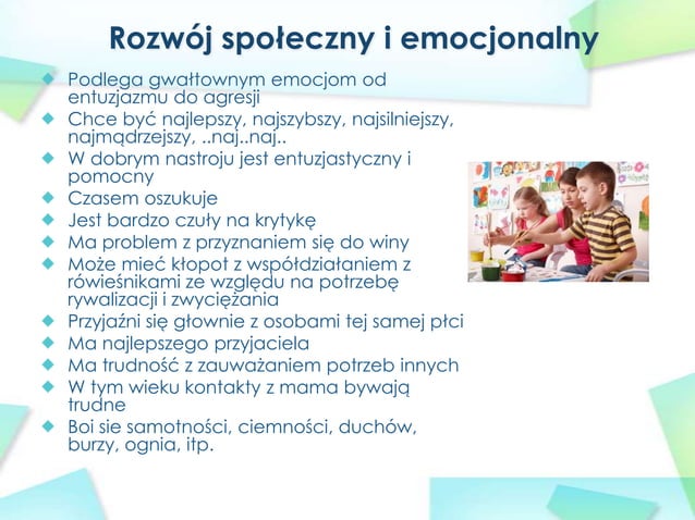 Rozwój psychofizyczny sześciolatka prezentacja | PPT