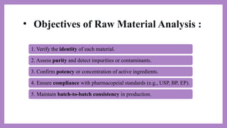 Purchase specifications and maintenance of store for raw materials | PPTX