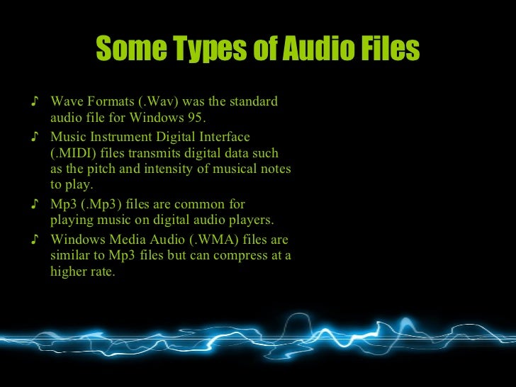audio file formats type of audio format