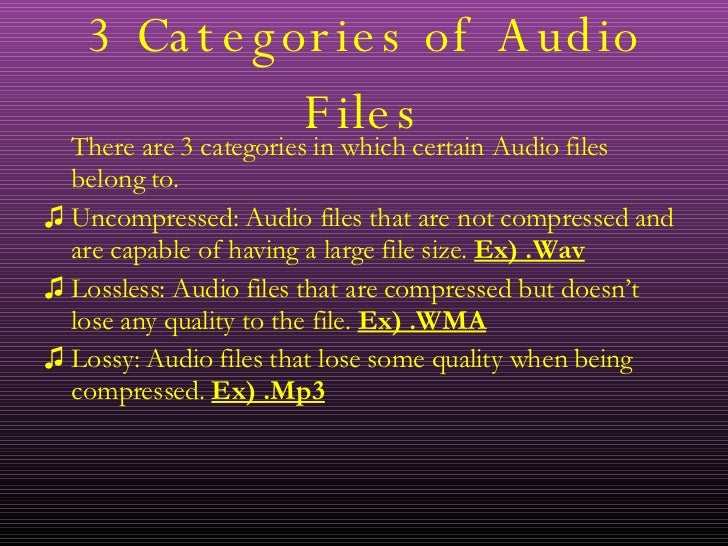 Audio File Formats