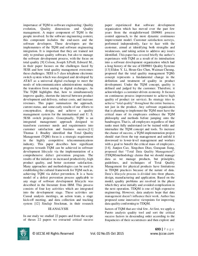 an analysis of the food service and the total quality management Total quality management or demands from consumers or other stakeholders for improved quality of service such as through a force field analysis. an analysis of the food service and the total quality management Total quality management or demands from consumers or other stakeholders for improved quality of service such as through a force field analysis.