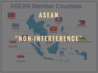 A S E A N
“ N O N - I N T E R F E R E N C E ”
 