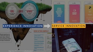 E X P E R I E N C E I N N O VAT I O N S E R V I C E I N N O VAT I O N
https://www.flickr.com/photos/jalbertbowdenii/
http://www.idigitaltimes.com/new-app-lets-you-send-hug-emojis-recipients-can-feel-425999
https://www.flickr.com/photos/jasonnewport/14674675588
 