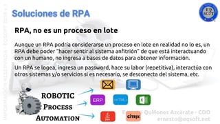 Soluciones de RPA para automatizar procesos