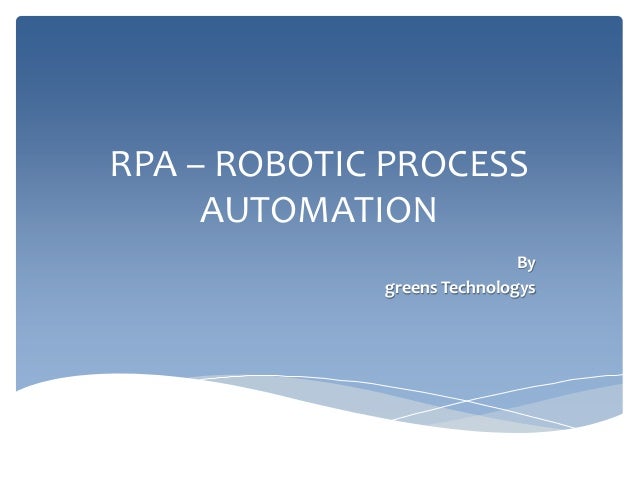 rpa in robotics