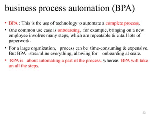 Bpa Example RPA1_ROBOTIC PROCESS AUTOMATION introduction | PPTX