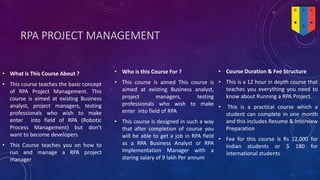 Rpa busines analys course content