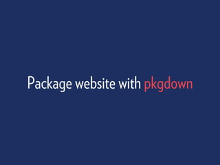 Package website with pkgdown
 