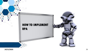 HOW TO IMPLEMENT
RPA
924/11/2020
 