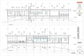 1 3 4 5 6 7
10 12
1
A6
Roof Plan
8' - 0 3/8"
3
A4
Grade
-3' - 0"
1
A11
4
A4
2
A11
6
A4
5
A4
2
A9
Kitchen
1
Living Room
3
Mech
6
Guest Bath
15
Hall 2
8
Closet
9
Master Bedroom
10
Porch
13
Screen Porch
14
12345671012
1
A6
Roof Plan
8' - 0 3/8"
3
A4
Grade
-3' - 0"
1
A11
4
A4
2
A11
6
A4
5
A4
2
A9
Kitchen
1
Living Room
3
Study
4
Guest Room
7
Master Bedroom
10
Porch
13
Screen Porch
14
Scale
Project number
Date
Drawn by
DICKERMANRESIDENCE
BLACKFORESTROADLUMBERLAND,SULLIVANCOUNTY,NY
AIA, CPHC, LEED AP BD+C, HERS
129 Sawkill Avenue
Milford PA 18337
Office 570 296 0466
Mobile 267 294 9818
richard@richardpedranti.com
www.richardpedranti.com
Licensed in PA, NY, and NJ
BUILDING
DEPARTMENT
SET
Richard Pedranti is a Certified Passive
House Consultant (CPHC) through the
Passive House Institute US (PHIUS)
P A S S I V E H O U S E
NOT FOR
CONSTRUCTION
1/4" = 1'-0"
5/23/20139:00:49AM
A5
Longitudinal Sections
12-15
DICKERMAN
5-17-13
RBP
1/4" = 1'-0"
1
Longitudinal Section 1
1/4" = 1'-0"
2
Longitudinal Section 2
See S drawings for
structural information
 