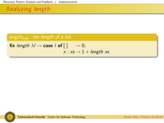 Recursion Pattern Analysis and Feedback