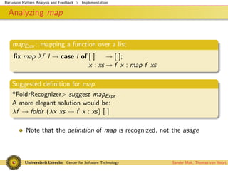 Recursion Pattern Analysis and Feedback