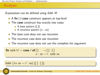 Recursion Pattern Analysis and Feedback