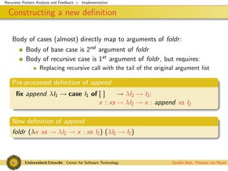 Recursion Pattern Analysis and Feedback