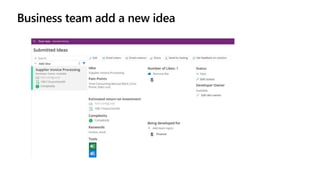 Business team add a new idea
 