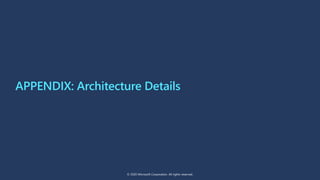 APPENDIX: Architecture Details
© 2020 Microsoft Corporation. All rights reserved.
 