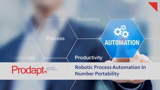 Robotic Process Automation In
Number Portability
 
