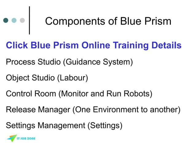 Introduction to RPA Blue prism Online Training | PPTX | Robotics ...