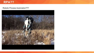 RPA??
Robotic Process Automation???
 