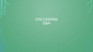 DISCUSSIONS
Q&A
 