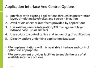 RPA (Robotic Process Automation), POA (Process Oriented Architecture ...