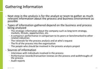 June 25, 2018 141
Gathering Information
• Next step in the analysis is for the analyst or team to gather as much
relevant ...