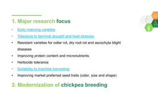 Accelerated chickpea breeding for water-limited environments
