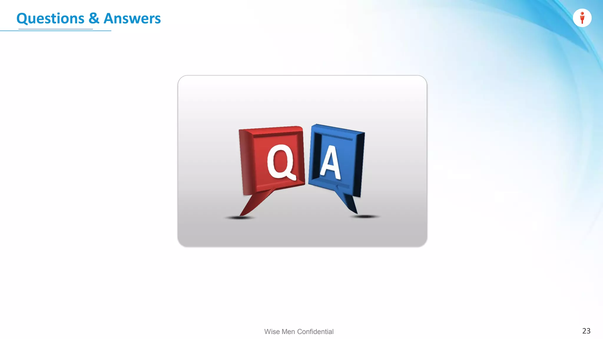 Wise Men Confidential
Questions & Answers
23
 