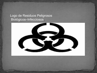 Logo de Residuos Peligrosos
Biológicos–Infecciosos.
 