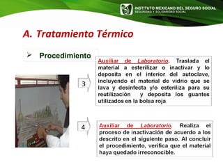 INSTITUTO MEXICANO DEL SEGURO SOCIAL
SEGURIDAD Y SOLIDARIDAD SOCIAL
3
A. Tratamiento Térmico
 Procedimiento
4
 