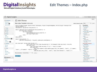 Edit Themes – Index.php<br />
