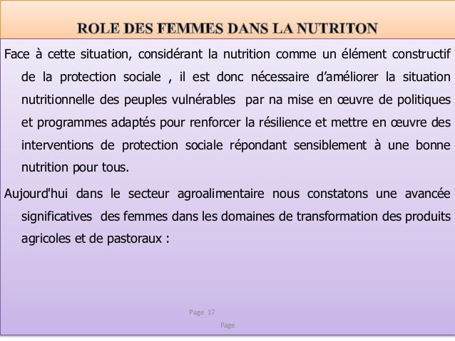 Face à cette situation, considérant la nutrition comme un élément constructif
de la protection sociale , il est donc néces...