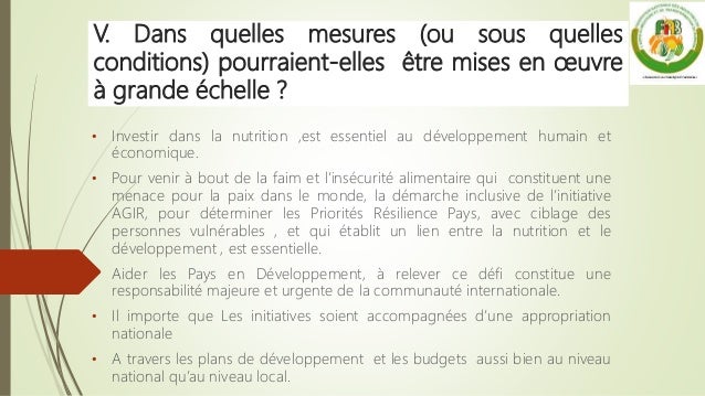 V. Dans quelles mesures (ou sous quelles
conditions) pourraient-elles être mises en œuvre
à grande échelle ?
• Investir da...