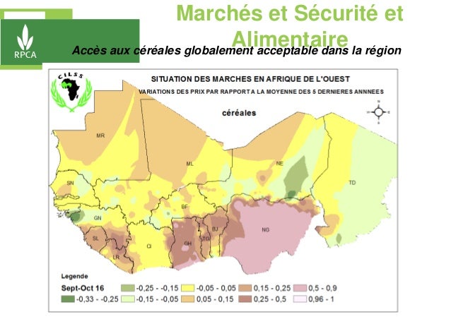 Accès aux céréales globalement acceptable dans la région
Marchés et Sécurité et
Alimentaire
 