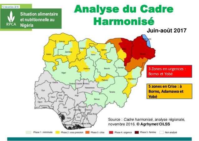 12 décembre 2016
Analyse du Cadre
Harmonisé
Source : Cadre harmonisé, analyse régionale,
novembre 2016. © Agrhymet/CILSS
J...