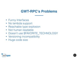 In defense of GWT-RPC By Colin Alworth Slide 3
